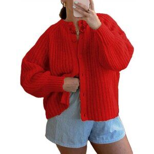 Women Button Down Cardigan Sweater Long Sleeve Casual Knit Top Fall Winter